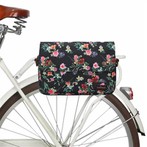 Saco de guiador dianteiro de bicicleta de lona Bolsa de borda lateral traseira de bicicleta