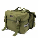 Bolsa de pannier de bicicleta dupla de lona verde