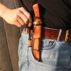 Bainha de faca de couro Tourbon