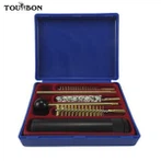 TOURBON Cal. 38/357 / 9mm Pistol Gun Cleaning Brush Set Hand Gun Safe Cleaner Ferramentas ABS Carry Case Kit