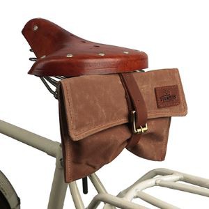 Tourbon Canvas Couro Bolsa para Bicicleta Bolsa Selim