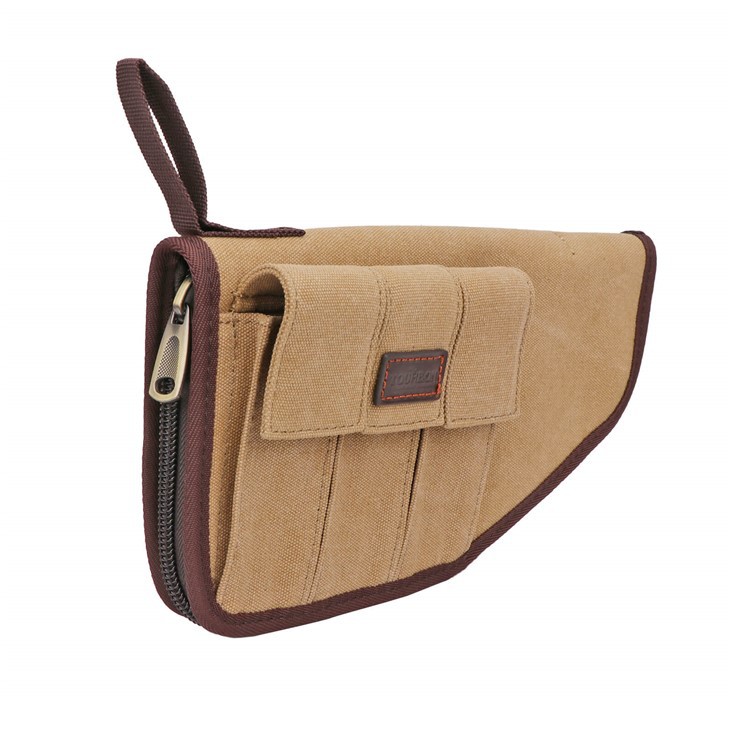 Tourbon caça Airsoft táctico lona couro Handgun sacola caso pistola arma grande